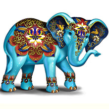 Load image into Gallery viewer, The Hamilton Collection “Powerful Purity” Cloisonné Elephant Figurine Beauty and Strength Collection Handcrafted Hand-Painted Elephant Statue with Floral Iris Design Decorative Elephant Collectible 3.5-inches
