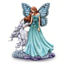 Load image into Gallery viewer, The Hamilton Collection Loving Radiance Exquisite Handcrafted Fairy and Unicorn Sculpture Inspired by Watercolor Artistry Hand-Painted with Intricate Details and Glitter Accents Mystic Wings of Enchantment Collection Issue #1 by Jody Bergsma 7.75-inches - RCE Global Solutions
