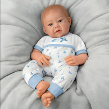 Load image into Gallery viewer, The Ashton-Drake Galleries New to The Crew Baby Doll, 17.5 Inch Collector&#39;s Edition, Silicone with Cloth Body, Michelle Fagen Design (Blue) - RCE Global Solutions
