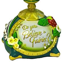 Load image into Gallery viewer, The Bradford Exchange Tink Do You Believe in Faith Disney Tinker Bell Enchanted Moments Collection Issue #5 Handcrafted Faberge-Style Sculptures with Faux Jewels and Raised-Relief Flowers Figurine 7-inches

