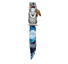 Load image into Gallery viewer, The Bradford Exchange The Strength of the Wolf Knife Wall Decor Collection: Full Moon Spirit Knife Issue #1 by Al Agnew 11-Inches - RCE Global Solutions

