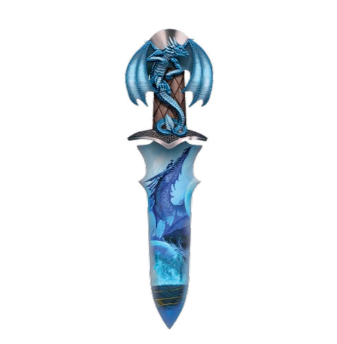 The Bradford Exchange The Realm of Dragons Knife Wall Decor Collection: Ice Dragon Rises Knife Issue #2 by Matthew Stawicki 10.5-Inches - RCE Global Solutions