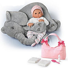 Load image into Gallery viewer, The Ashton-Drake Galleries Little Peanut Lifelike So Truly Real® Baby Girl Doll Soft RealTouch® Vinyl Skin with Deluxe Bundle Set Includes Additional Outfit Diaper Bag and Plush Elephant 17&quot;-Inches - RCE Global Solutions
