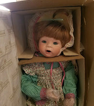 Load image into Gallery viewer, The Ashton-Drake Galleries Patchwork of Love Collection Warmth of The Hearth Baby Collectible Doll with Blanket Issue #1 Exquisite Details by Collectible Doll Artist Julie Good-Kuriger 12-Inches
