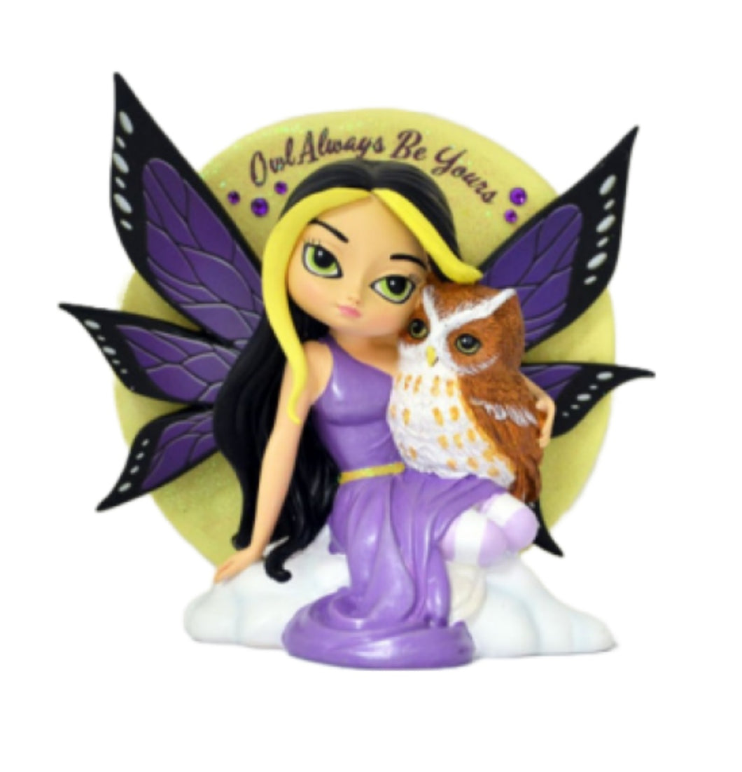 The Hamilton Collection Owl Always Be Yours Fairy: Mystic Visions Moon Owl Figurine by Jasmine Becket Griffith 5-inches - RCE Global Solutions