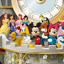 Load image into Gallery viewer, The Bradford Exchange Disney Timeless Magic Musical Wall Cuckoo Clock Masterpiece Handmade With 43 Rotating Characters Castle Windows Light Up Plays Melody A Dream is a Wish Your Heart Makes 20-Inches - RCE Global Solutions
