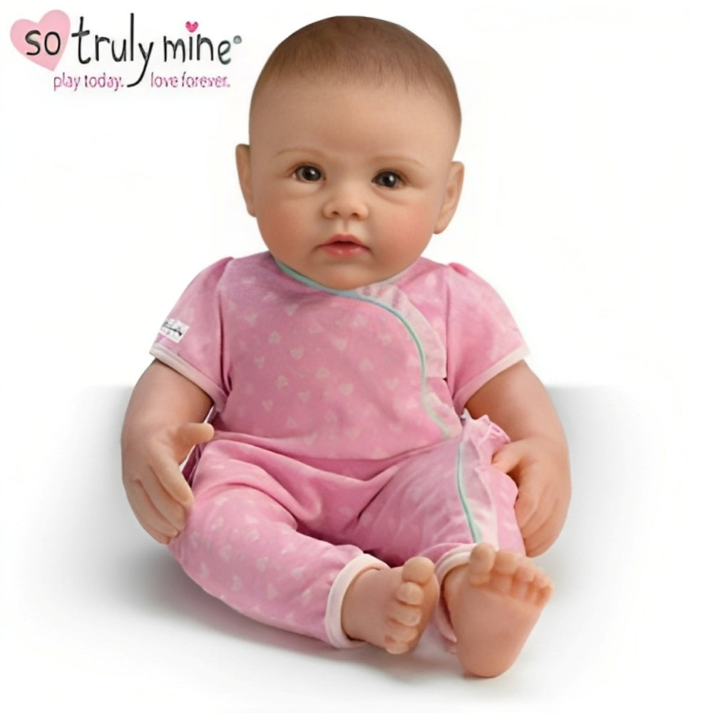 The Ashton - Drake Galleries So Truly Mine® Dolls For Girls Collection Issue #6: Dark Brown Hair Brown Eye Baby Doll Handcrafted with RealTouch® Vinyl Skin and Hand-Painted Lifelike Features by Linda Murray 15-Inches - RCE Global Solutions