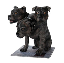 Load image into Gallery viewer, The Ashton-Drake Galleries HOGWARTS™ Most Ferocious Guardians FLUFFY™ Hagrid’s Three-Headed Dog Collector’s Edition Figure with Articulated Heads &amp; Trap Door Mat Officially Licensed 12-inches
