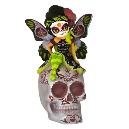 The Hamilton Collection Spirit of the Merciful Grace Sugar Skulls from Soulful Spirits Fairy Figurine Collection Day of the Dead Issue #7 by Jasmine Becket-Griffith 6-inches