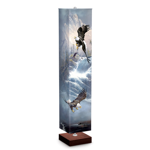 The Bradford Exchange Ted Blaylock "Glory Of Flight" American Bald Eagle Art Floor Lamp 60-inches