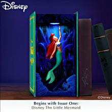 Load image into Gallery viewer, The Bradford Exchange Disney The Little Mermaid Storybook Nooks Illuminated Bookend Collection Handcrafted Light-Up Bookends 6.5-inches

