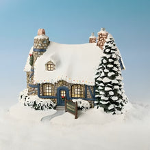 Load image into Gallery viewer, Thomas Kinkade "Painter of Light" Collection Issue #8: Stonehearth Restaurant Hawthorne Village Collectible Building Figurine Christmas Display
