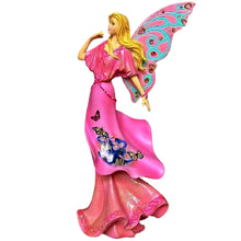 Load image into Gallery viewer, The Hamilton Collection Soaring With Faith Fairy Figurine Hope Takes Flight Collection Hand-Painted Breast Cancer Awareness Sculpture with Faux Gems by Jody Bergsma 7.5-inches
