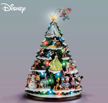 Load image into Gallery viewer, The Bradford Exchange Disney Holiday Cheer Musical Christmas Tree Handcrafted Tabletop Masterpiece with 25 Beloved Characters, LED Lights &amp; Holiday Songs 16&quot;-Inches
