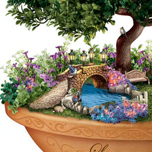 Load image into Gallery viewer, The Bradford Exchange Always in Bloom® Love Lives Here Table Centerpiece Floral Arrangement with Illuminated Gazebo Handcrafted Flowers and Tranquil Garden Scene Inspired by&#39;The Garden of Prayer&#39; Painting by Thomas Kinkade 11.5 W&quot; x 11&quot; H - RCE Global Solutions
