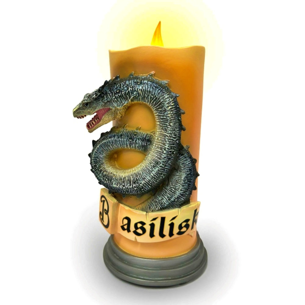 The Bradford Exchange BASILISK™ Harry Potter™ Hogwarts House Flameless LED Candle Collection Issue #10 High-Relief Sculpted House Mascots and Colors Remote-Controlled Illumination Magic (Included with Issue One) 7-inches