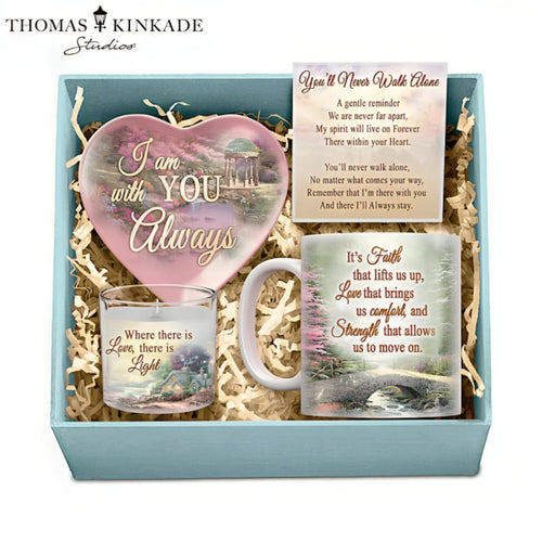 The Bradford Exchange Gifts of Comfort 4-in-1 Gift Box Set Uplifting and Inspirational Bereavement Gift with Serene Art and Sentiments by Thomas Kinkade - RCE Global Solutions