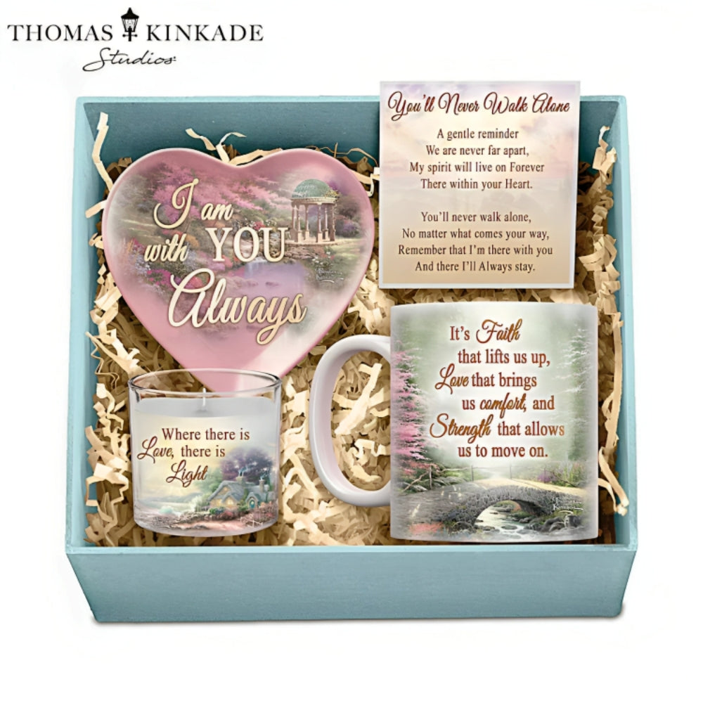 The Bradford Exchange Gifts of Comfort 4-in-1 Gift Box Set Uplifting and Inspirational Bereavement Gift with Serene Art and Sentiments by Thomas Kinkade - RCE Global Solutions