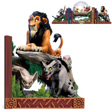 Load image into Gallery viewer, The Bradford Exchange Scar And Hyenas Issue #3 from Disney The Lion King 30th Anniversary Illuminated Bookend Collection Sculptural Movie Scenes 5-inches
