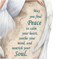 Load image into Gallery viewer, The Hamilton Collection Guardians Of Peace Angel Sculpture Hand-Painted with Comforting Sentiment Inspired Art From &quot;Pools of Serenity&quot; Painting by Thomas Kinkade 12-Inches - RCE Global Solutions
