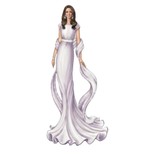The Bradford Exchange Kate Middleton: Fashion Royalty Figurine Collection Issue #1 - Red Carpet Style Collectible Figurine Inspired by the Duchess's Iconic Fashion Journey