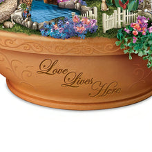 Load image into Gallery viewer, The Bradford Exchange Always in Bloom® Love Lives Here Table Centerpiece Floral Arrangement with Illuminated Gazebo Handcrafted Flowers and Tranquil Garden Scene Inspired by&#39;The Garden of Prayer&#39; Painting by Thomas Kinkade 11.5 W&quot; x 11&quot; H - RCE Global Solutions
