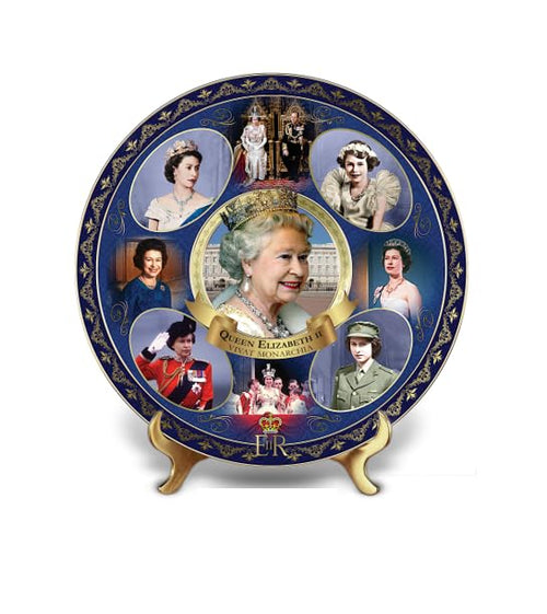 The Bradford Exchange Her Majesty Queen Elizabeth II Commemorative Porcelain Collector Plate 12-Inches (D)