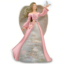 Load image into Gallery viewer, The Hamilton Collection Faith Is Not Belief from Angels of Peace Figurine Collection Issue #4 Handcrafted Resin Angels with Glitter Golden Highlights and Inspirational Scripture by Thomas Kinkade 7-inches - RCE Global Solutions
