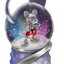 Load image into Gallery viewer, The Bradford Exchange Disney 100 Years of Wonder Masterpiece Glitter Globe Mickey Mouse Collectible with Color-Changing Lights 10.5-inches
