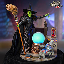 Load image into Gallery viewer, The Bradford Exchange The Wizard of OZ Hand-Painted Wicked Witch of The WEST Sculpture with Poseable Fabric Cape, Hour Glass, Flying Monkey and Color-Changing Crystal Ball - RCE Global Solutions
