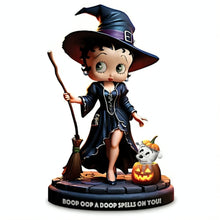 Load image into Gallery viewer, The Hamilton Collection Betty Boop Glow-In-The-Dark Halloween Figurine Collection Issue #1: Boop Oop A Doop Spells On You!Hand-Painted &amp; Handcrafted Collectible 4 1/2-iches
