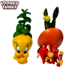 Load image into Gallery viewer, The Bradford Exchange LOONEY TUNES Succulent Collection Issue #3: Yosemite &amp; Tweety Handcrafted Pots with Artificial Succulents in Bright Colors 5.5-Inches
