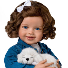 Load image into Gallery viewer, The Ashton-Drake Galleries My New Best Friend Hold That Pose! Child Doll And Plush Puppy Set by Ping Lau 24-inches - RCE Global Solutions
