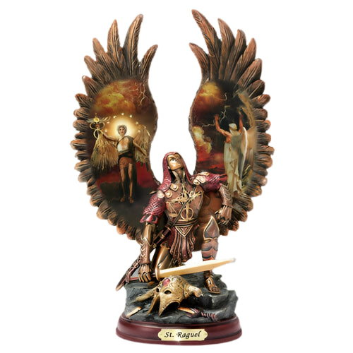 The Bradford Exchange Archangels of Light Bronze Religious Sculpture Collection Issue #5 RAGUEL: DEFENDER OF JUSTICE by Howard David Johnson 10-inches - RCE Global Solutions