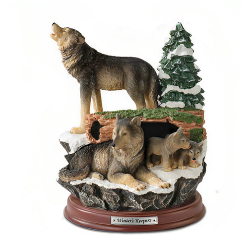 The Bradford Exchange Winters Keeper The Protectors Of The Pack Collection Issue #16 Realistically Hand Painted & Likelife Detail Wolf Sculpture 8-inches - RCE Global Solutions