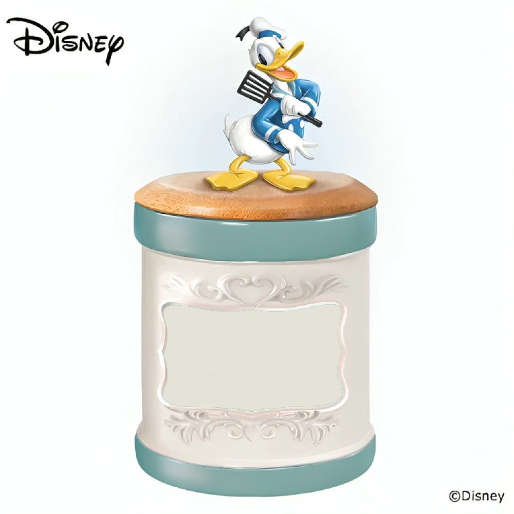 The Bradford Exchange Disney Donald Duck Mickey and Friends Kitchen Canister Collection Issue #2 Stoneware Canister with Hand-Painted Sculpture of Minnie Mouse Striking a Classic Cooking Pose 8