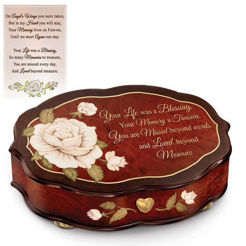 The Bradford Exchange Forever In My Heart Limited Edition Elegant Wooden Music Box Plays 