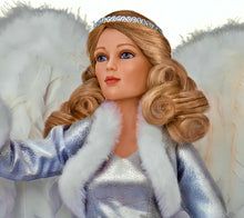 Load image into Gallery viewer, The Ashton-Drake Galleries Carol of the Bells Angel Portrait Doll with Glowing Skirt Plays Carol of the Bells Song Poseable with Feathered Wings Silver Bells and Holiday Gown Christmas Collectible Doll 24-inches - RCE Global Solutions
