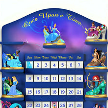 Load image into Gallery viewer, The Bradford Exchange Disney Princess Perpetual Calendar Collection Issue #7 Custom Display Rack for Collectible Princess Figurines with Handcrafted Once Upon a Time Design 23-inches
