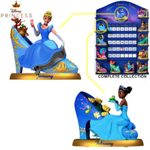 Load image into Gallery viewer, The Bradford Exchange Disney Princess Perpetual Calendar Collection Issue #1: JAN-FEB Featuring Cinderella &amp; Tiana Handcrafted and Hand-Painted High-Heeled Shoe Sculptures 2.75-inches - RCE Global Solutions
