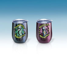 Load image into Gallery viewer, The Bradford Exchange Disney The Nightmare Before Christmas Drinkware Collection Issue #1 Jack Skellington and Sally Tumblers 12-Ounce
