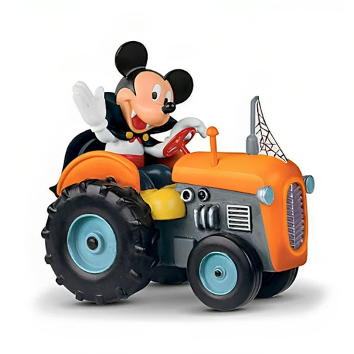 The Bradford Exchange Count Mickey from Disney Halloween Tractor Wagon Sculpture Collection Issue #1 Characters in Costume Handcrafted Hand-painted 5-1/2-inches
