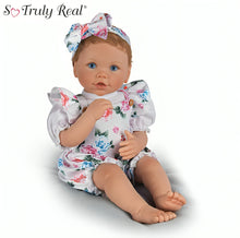 Load image into Gallery viewer, The Ashton-Drake Galleries Secret Garden Baby Doll Lifelike Doll with RealTouch® Vinyl, Hand-Rooted Hair &amp; Custom Floral Outfit Poseable &amp; Weighted for Realistic Cuddles by Linda Murray 19-Inches - RCE Global Solutions
