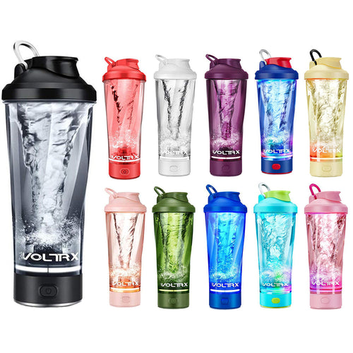 VOLTRX Electric Shaker Bottle - Vortex Boost Portable USB C Rechargeable Protein Blender Shake Mixer BPA Free Waterproof 24 oz