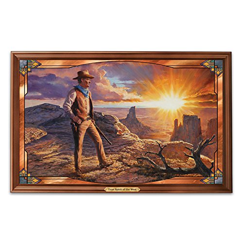 John Wayne True Spirit Of The West Illuminated Panoramic Wall Décor by The Bradford Exchange - RCE Global Solutions