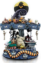 Load image into Gallery viewer, The Bradford Exchange Tim Burton&#39;s The Nightmare Before Christmas Rotating Musical Carousel Sculpture: Lights Up - RCE Global Solutions
