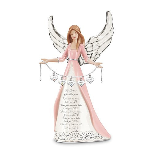 The Bradford Exchange Darling Granddaughter, I Wish You Collectible Angel Figurine Gift 7.75-inches - RCE Global Solutions