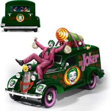 Load image into Gallery viewer, The Hamilton Collection The Jokers Last Laugh Batman Classic TV Series Joker Hearse Sculpture with Batman Batgirl and Robin Inside 1:18 Scale 10&quot;-Inches - RCE Global Solutions
