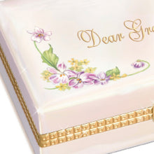 Load image into Gallery viewer, The Bradford Exchange Dear Granddaughter With Love Letter Heirloom Porcelain® Music Box 5&quot;-Inches - RCE Global Solutions
