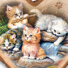 Load image into Gallery viewer, The Bradford Exchange Curious Kittens Wall Decor Collection &quot;Playing At The Pond&quot; Issue #1 by Jürgen Scholz 7-inches - RCE Global Solutions
